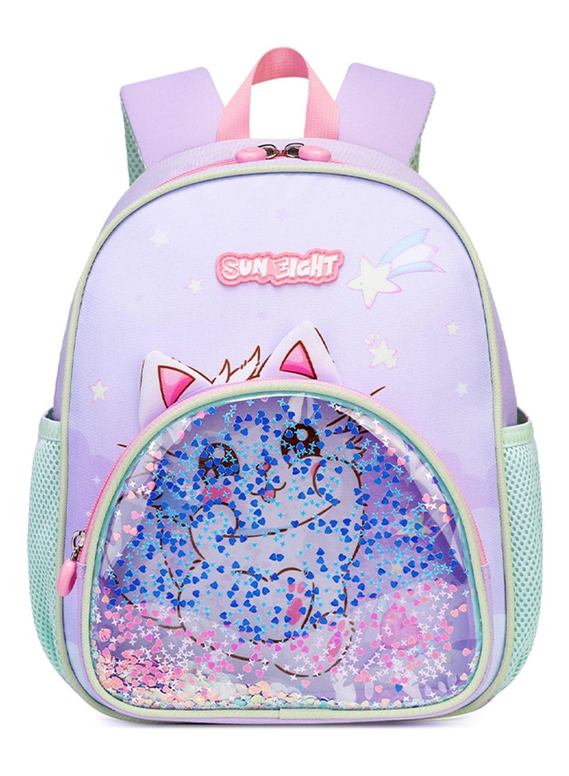 SUN EIGHT Premium Kids Backpack Water Resistant Light Weight Multifunctional Preschool Toddler Bag for Girls and Boys, SE22179, Purple - Image 3